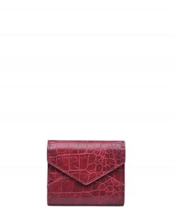 Urban Expressions Layla Croc Wallet 16733CPP BURGUNDY